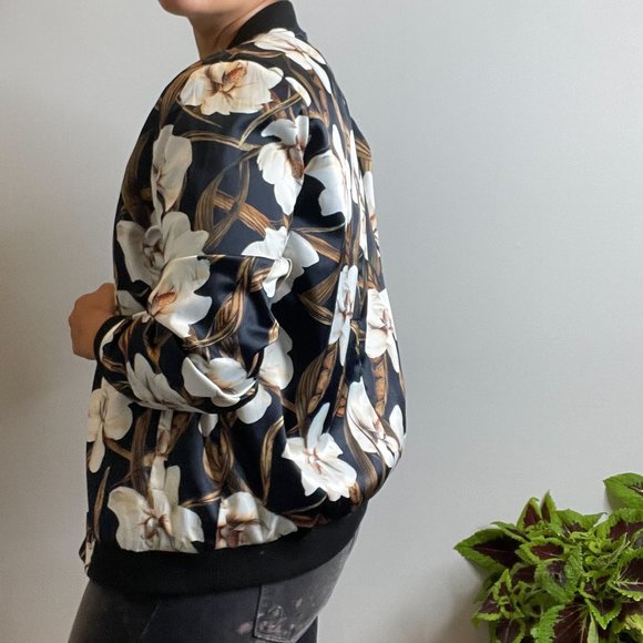 Kaffe Floral Bomber Jacket -M- - Picture 2 of 10